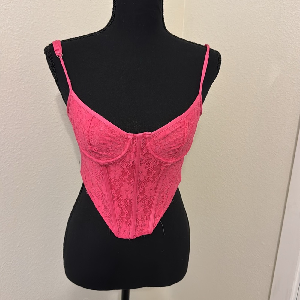 Tic Toc Pink Corset Top Size M